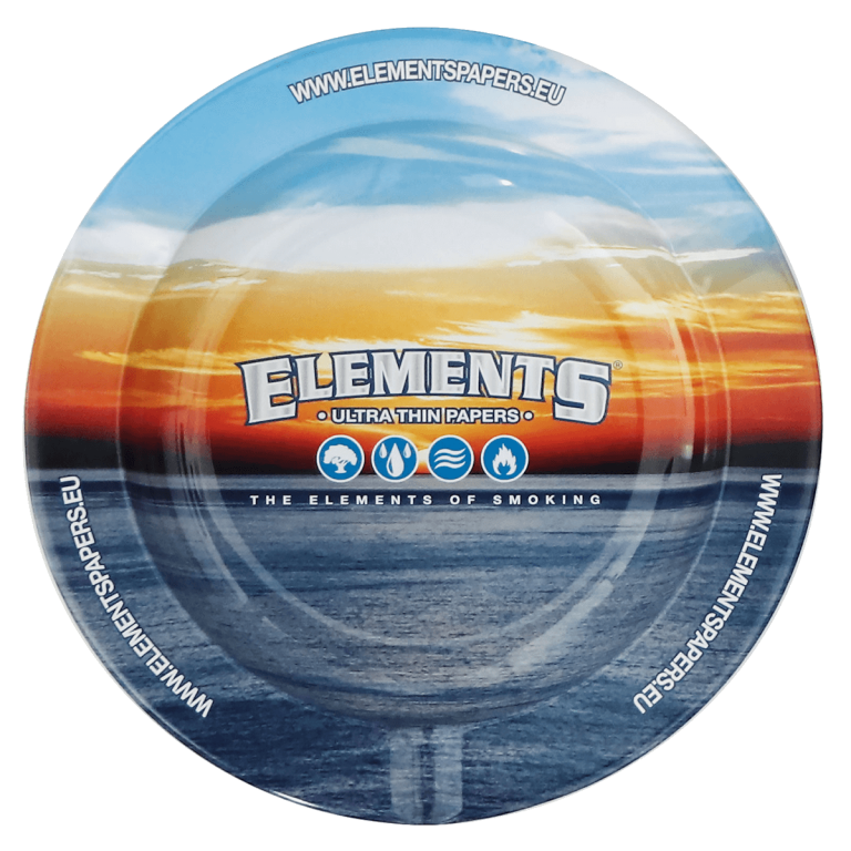 ELEMENTS METAL ASHTRAY BLUE
