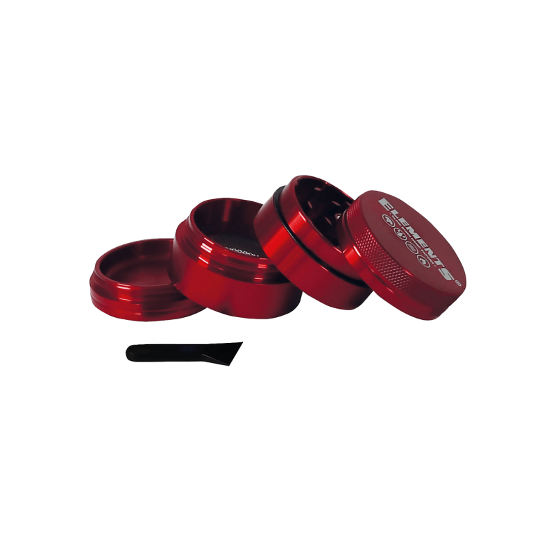 ELEMENTS RED GRINDER ALUMINIUM 4 PARTS - MNI