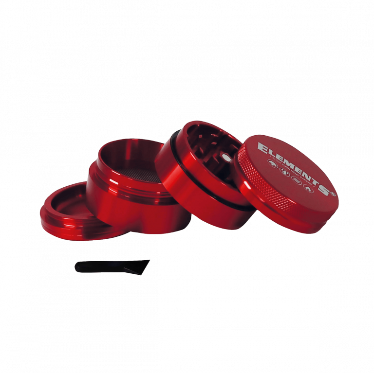 ELEMENTS RED GRINDER ALUMINIUM 4 PARTS - SMALL